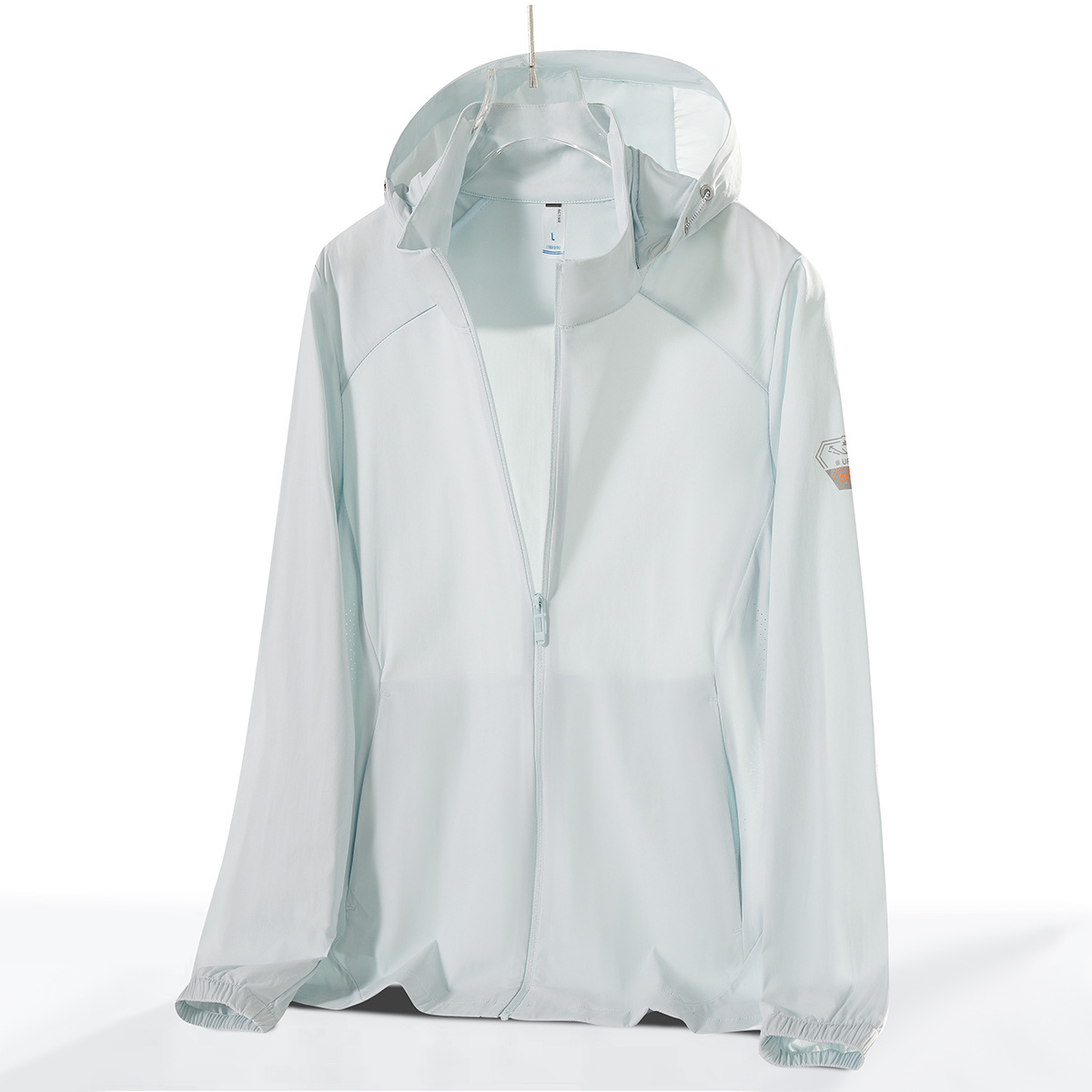 Ice Silk Sun Protection Clothing for Men, Summer Thin Breathable Anti-Uv Jacket with Detachable Hood, Outdoor Sports Windbreaker Trendy