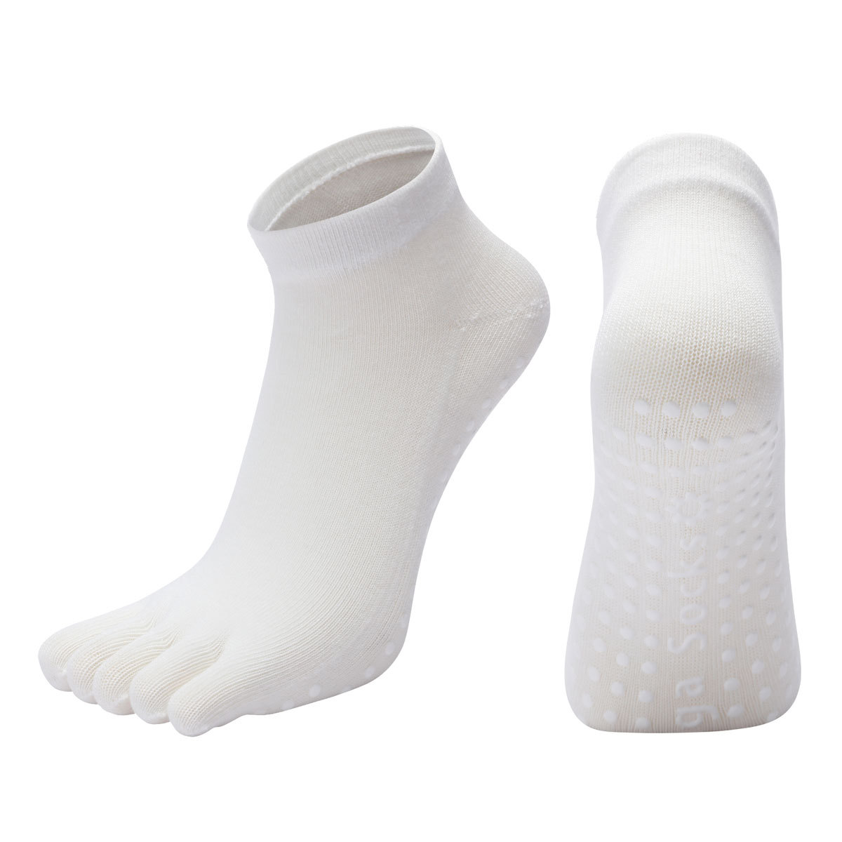 [Artículo Popular] Calcetines de Yoga de Cinco Dedos para Mujer con Agarre Antideslizante para Danza, Aeróbicos, Deportes, Fitness, Pilates Profesional y Meditación