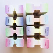 渐变方形发绳卡纸韩版发夹发饰对折卡纸卡通创意皮筋包装卡纸批发