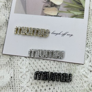 In-Stock Multiple Series Miu Miu Letter Series Clothing Hardware Decorative Buckles Handmade Sewing Accessories