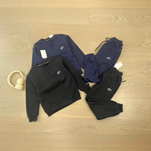 儿童绒卫衣2025年冬款中大童男女童加绒厚款休闲运动潮牌套头卫衣