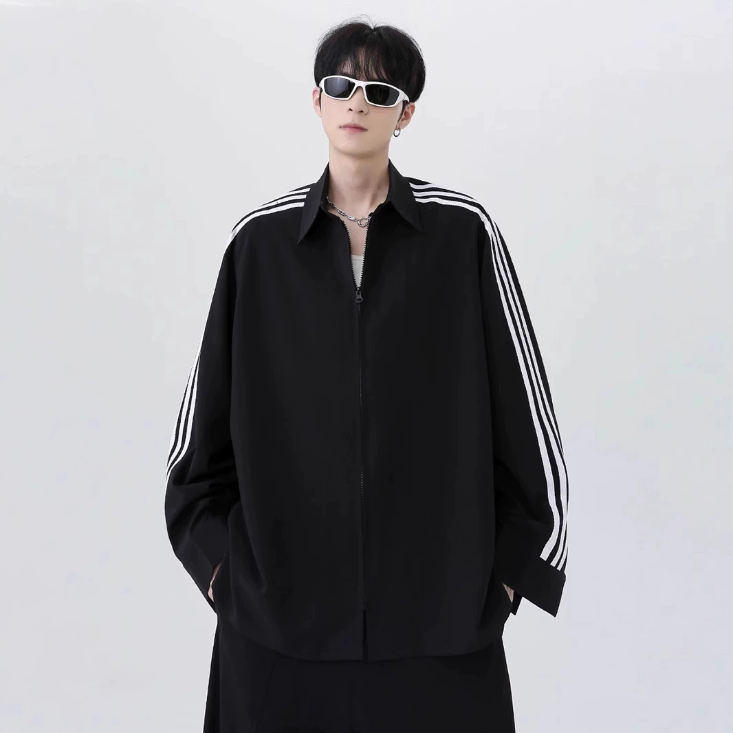Осенний дизайн рубашки, американский стиль, oversize, защита от солнца