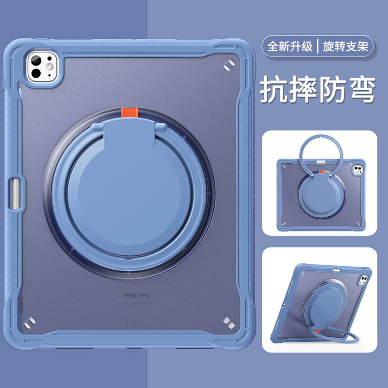 Suitable for iPadPro11 2024 Bracelet Rotating Air5 Bracket Hard Cover iPad10 Strap Fall Protection Case