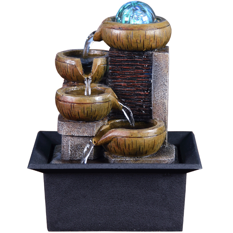 Fuente de Agua Decorativa de Interior de Resina
