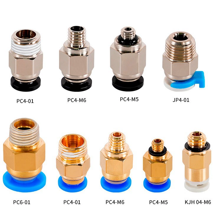 Пневматический быстроразъемный соединитель для 3D-принтера KJF JP4 PC4-M6 Подающая труба M10, самоблокирующаяся резьба