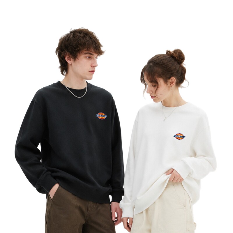 Cross-border Dickies classic pullover autumn/winter printed crew-neck sweatshirt, loose fit, slimming effect, unisex casual top