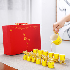 十二支酒器 陶器 白酒カップ スピリットカップ 白酒分配器 中華風小酒杯 ギフトボックス 国潮風