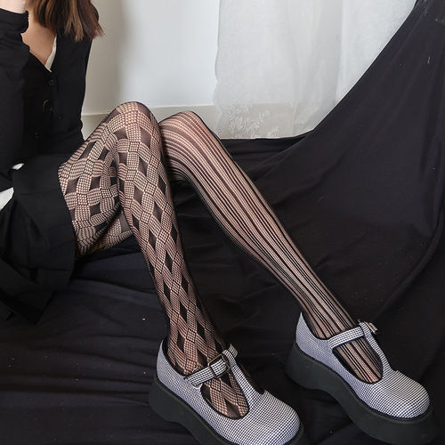 New asymmetrical fishnet stockings, cross-border best-selling stockings, bottoming pantyhose, Japanese Lolita stockings