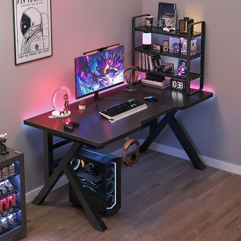 E-Sports Table Carbon Fiber Complete Set of Computer Desk and Chair Combination Home Computer Desk Rental Room Bedroom Large Table Gaming Table