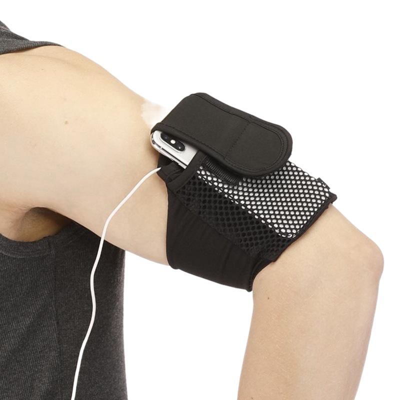 New Soft and Close-Fitting Arm Bag Factory Direct Sales Running Sports Mobile Phone Arm Bag Men and Women Fitness Elastic Wrist Bag Mesh Bag