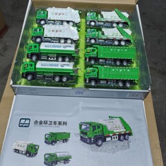 思品合金慣性環衛車工事車少年玩具卸売り児童ギフト機構スーパー展示箱
