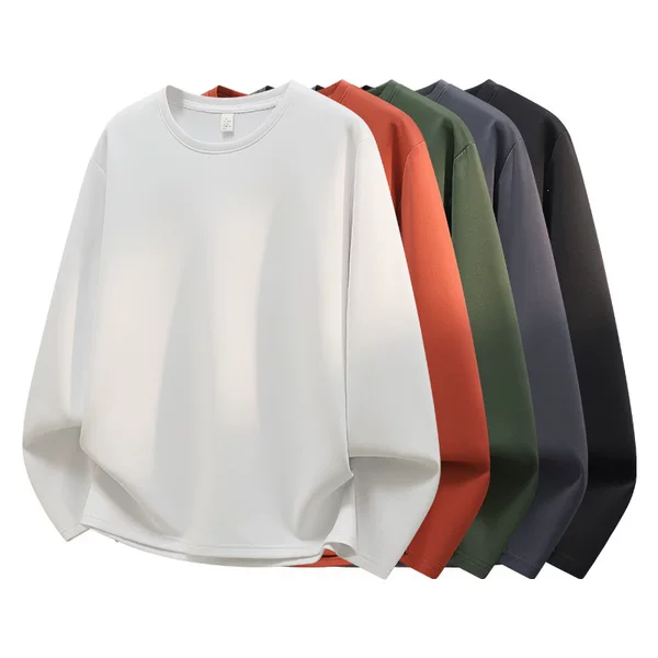6260 Sweatshirt 2026 Autumn/Winter New Solid Color Crew Neck Sweatshirt for Men and Women, Plain Design, Loose Fit, Plus Size, Casual