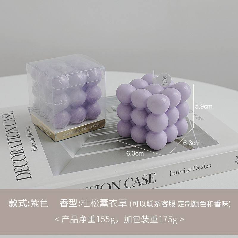 Adornos de fragancias de alta gama, recuerdos creativos, regalos personalizados transfronterizos, velas aromáticas cúbicas hechas a mano