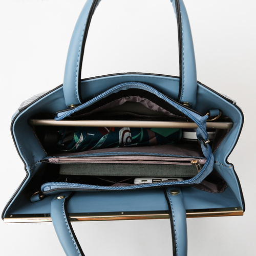  new women's bag stone pattern stitching handbag three-piece set mother-in-law bag European and American shoulder bag mother's crossbody bag