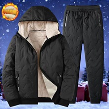 F 88822 Winter Fleece Hooded Cotton Jacket 加绒连帽棉服
