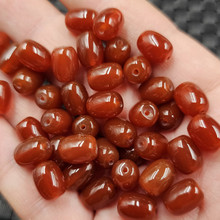 8*10毫红玛瑙桶珠玉石散珠冰种红玉髓路路通手链项链饰品配件珠子