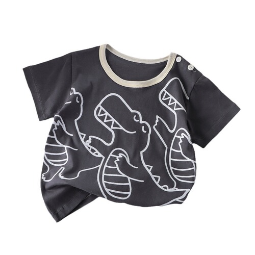 New Pure Cotton Girls' Short Sleeve Summer Infant A-Grade Half Sleeve Baby Kids Sweat Absorbent Children's Clothing Manufacturer Wholesale