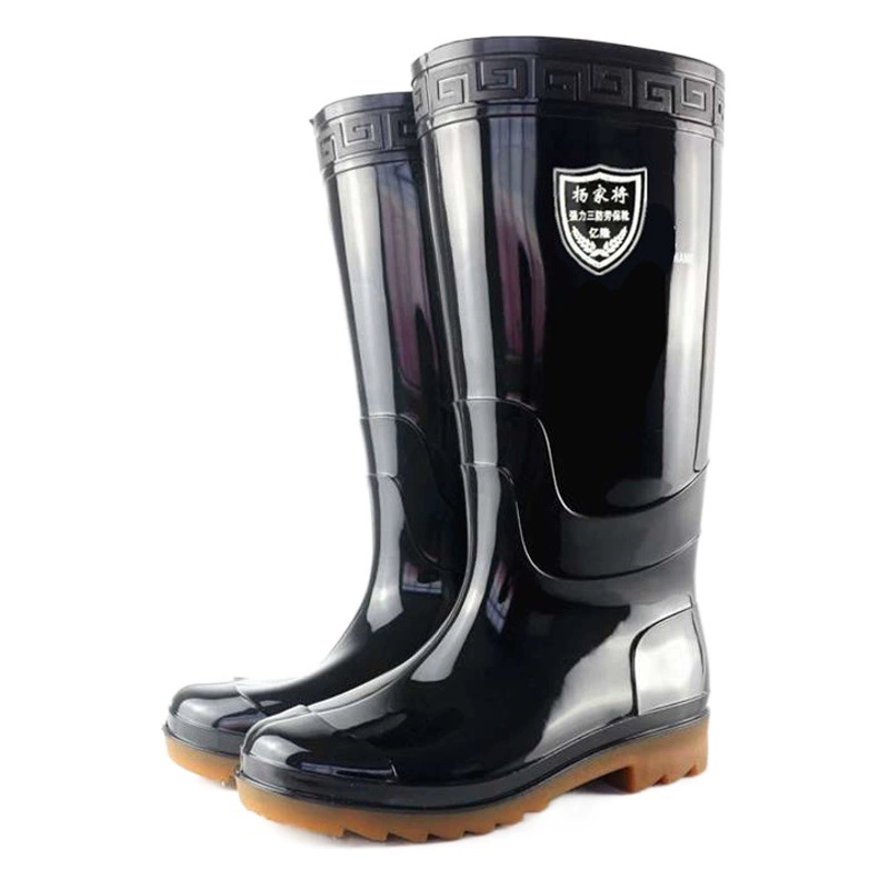 Резиновые сапоги мужские, средней высоты, на толстой подошве, износостойкие резиновые сапоги, непромокаемые Нескользящие короткие галоши для строительной площадки, осенняя Резиновая обувь с низким верхом