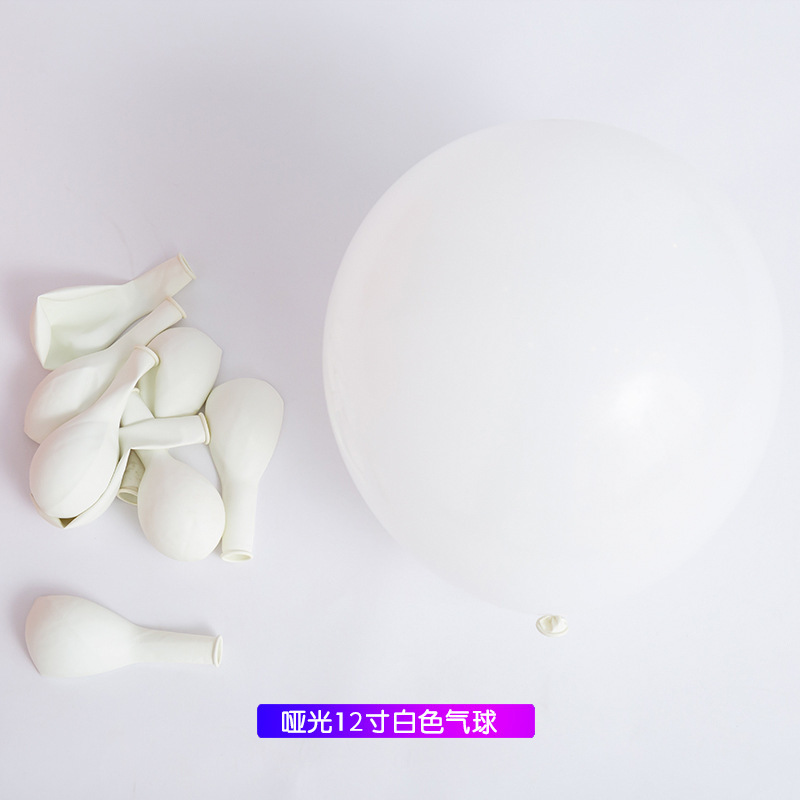 Globo mate redondo grueso, decoración de cumpleaños, decoración de estilo de fiesta, látex, globo blanco mate al por mayor