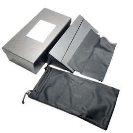 黑色折叠三角形太眼镜眼镜盒 套装包装盒 天地盖纸盒