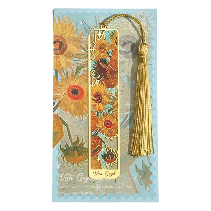 Pintura al óleo marcador hueco caja de regalo exquisito metal latón marcador estudiante artístico regalo de inspiración cultural regalo creativo al por mayor