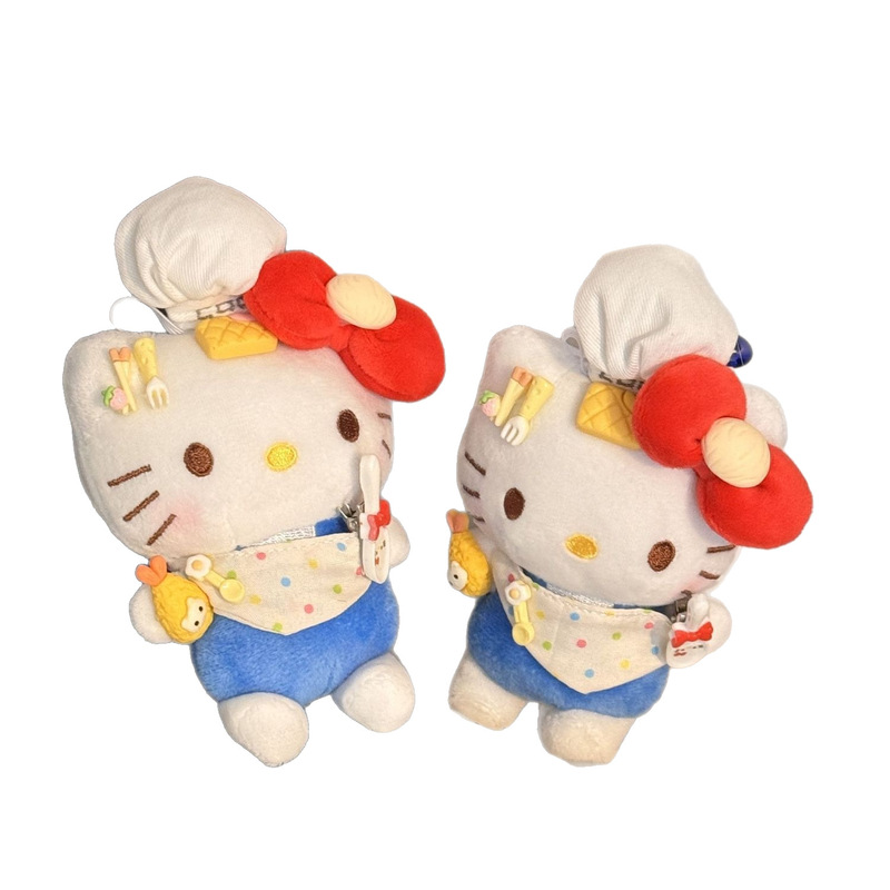 かわいいシェフインターネット有名人猫ぬいぐるみ人形女の子の誕生日プレゼント要塞バックルバッグぶら下げ装飾|undefined
