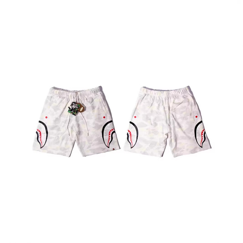 3D Cross-Border Foreign Trade Wholesale Trendy Brand Bape Shark Casual Sports Camouflage Shorts Ape Head Pants Summer Casual