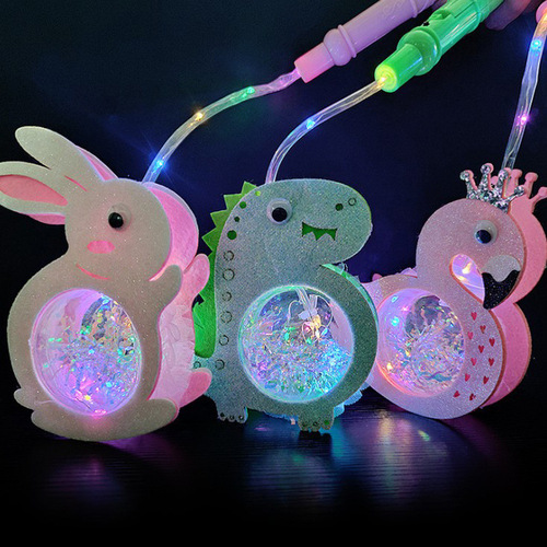 Street stall LED luminous fairy stick starry sky magic flash wave ball floor push gift children's luminous toy