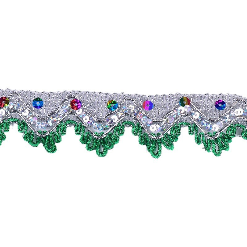 Venta directa de fábrica spot oro y plata lentejuelas encaje ropa accesorios de encaje encaje tres flores encaje