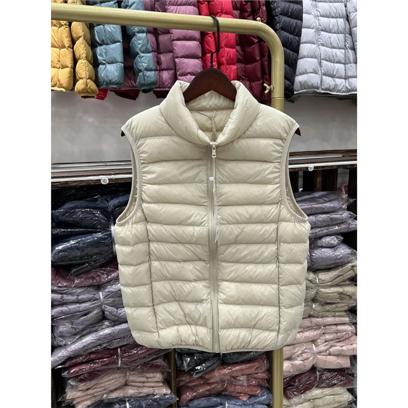 Youjia2025 otoño y invierno chaqueta de pluma ligera de caballo corto 90 chaleco blanco pluma de pluma de tamaño grande ocio versátil