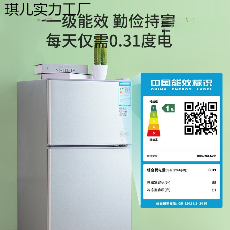 家用小冰箱一个起批冰箱迷你小型冷冻冷藏双开门家用宿舍出租房用|undefined