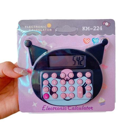 Cartoon style Kuromi girl heart computer cute cat mini 8-digit portable calculator