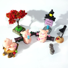树枝树桩指示牌微景观园艺动物树脂配件diy摆台钥匙扣材料包