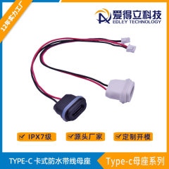 カセット型端子付きTYPE-C2P直圧式防水メスソケット、ワイヤー付き、はんだ付け可能、ipx7等級、DC022ソケットの代替品