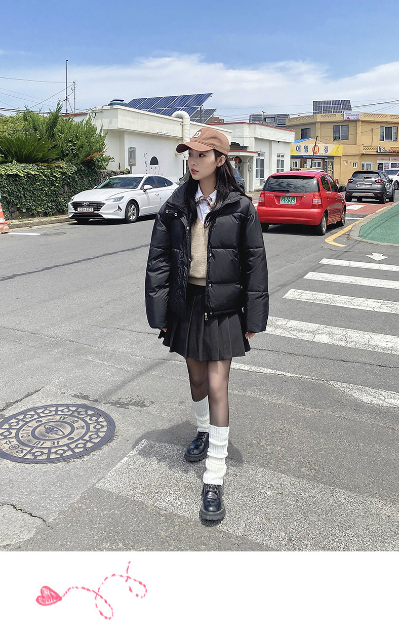 Katoenen jack dames korte 2023 winter nieuwe stijl kleine staande kraag donsjack verdikte katoenen damesjack_voghion.com