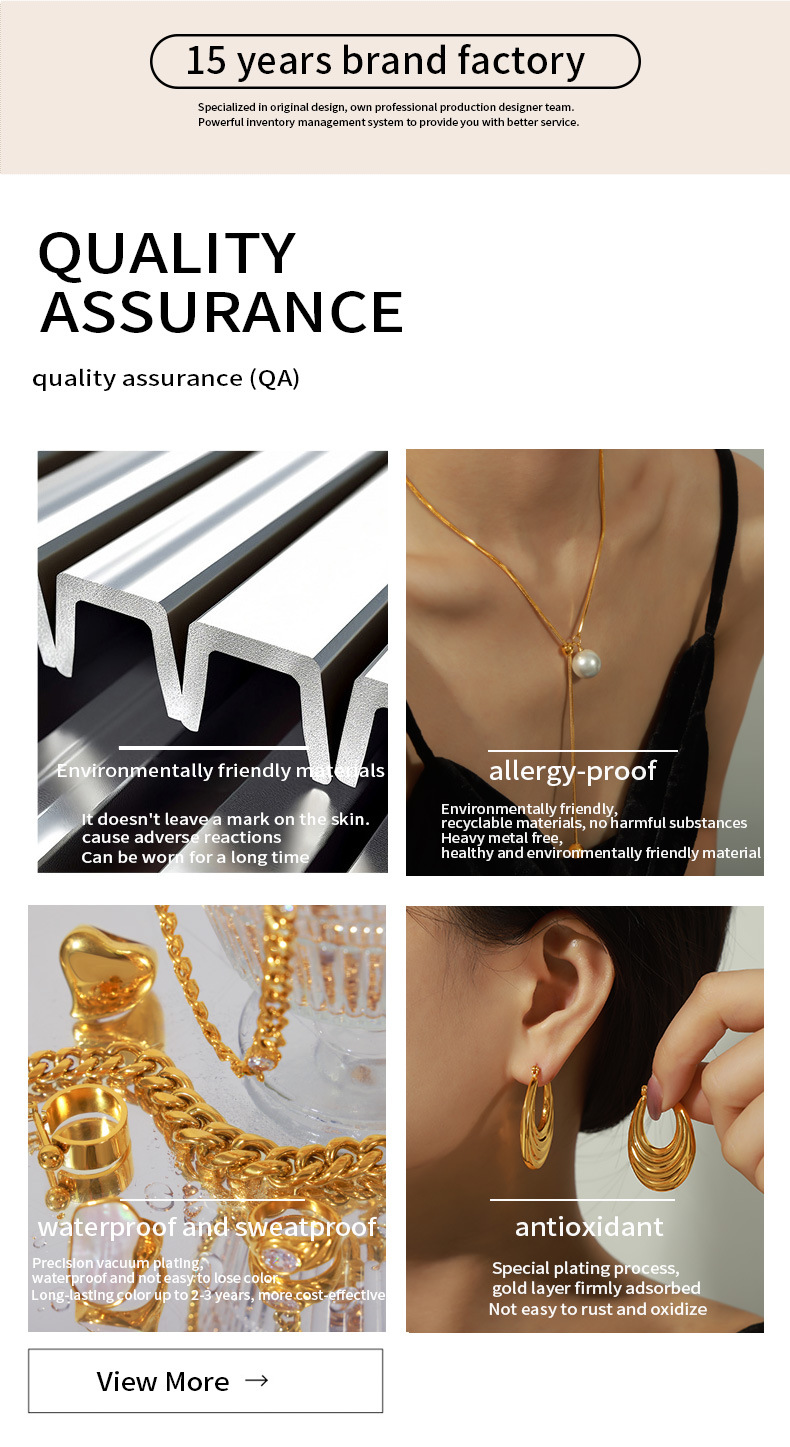 欧美新款时尚轻奢风天然虎眼石吊坠淡水珍珠串珠铜材质项链饰品详情1