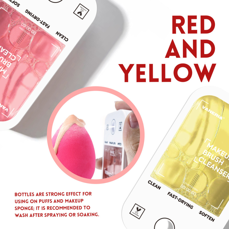 Foreign Trade Specializes in Makeup Brush Cleaner, Cosmetic Cleaner 4 Colors 45ml, Factory Wholesale Can Be Customized and Processed