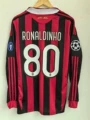 0910ac home long sleeve printed no. 80 ronaldinho + champions league badge
