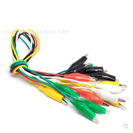 Двуглавый зажим для крокодила, тестовая линия, длина линии ремонта, 50 см, 10 штук, пачка небольшого зажима для крокодила