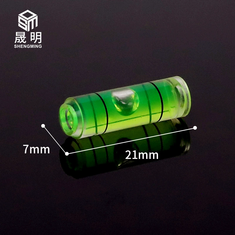 7*21 мм акриловый пластиковый цилиндрический пузырьковый уровень, измерительный инструмент, балансирная линейка, пузырьковый уровень.