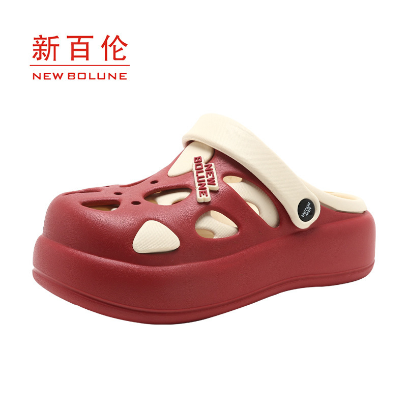 New Balance Thick-Soled Clogs Women's Sandals and Slippers Seaside Beach High Heels Super Hot and Beautiful 2025 New Puff