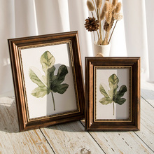 创意美式复古画框外框7寸8寸10寸12寸挂墙洗照片挂摆两用相框批发