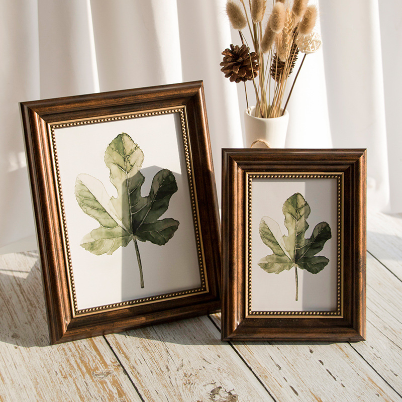 Creative American Retro Picture Frame Outer Frame 7 Inches 8 Inches 10inch 12inch Wall Hanging Photo Hanging Dual-Use Photo Frame Wholesale