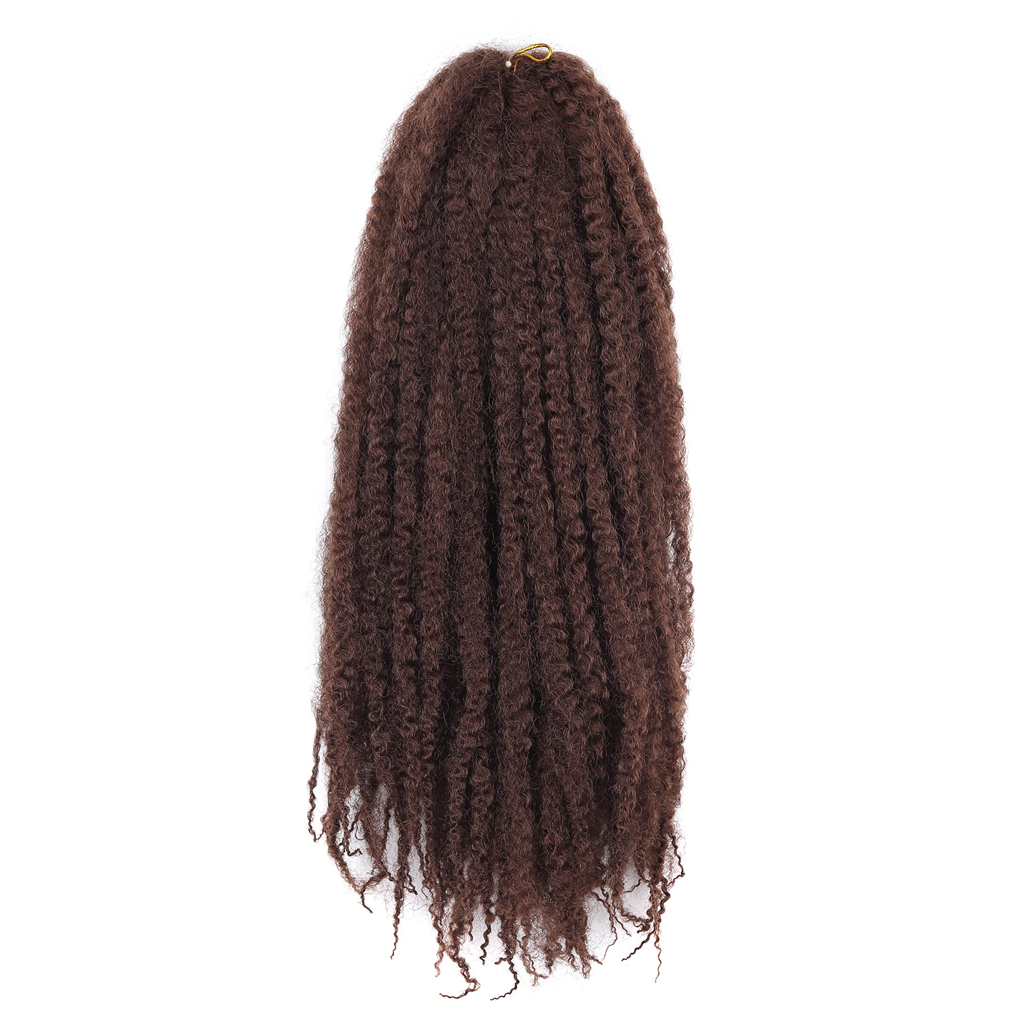 18 "Lorugas gancho de mano extensión de cabello 26 piezas dobladas por la mitad 52 gancho de mano negro extensión de cabello Lorota fibra química peluca