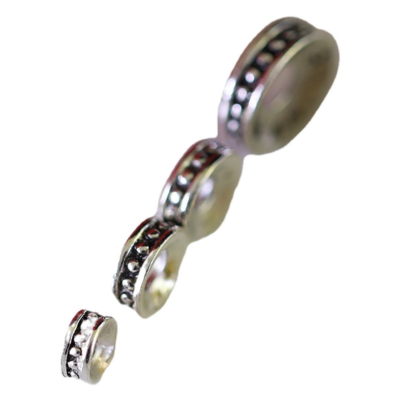 Rueda de coche de plata Xizanga espaciador de aleación plana DIY joyería a juego intervalo accesorios Wenwan Accesorios