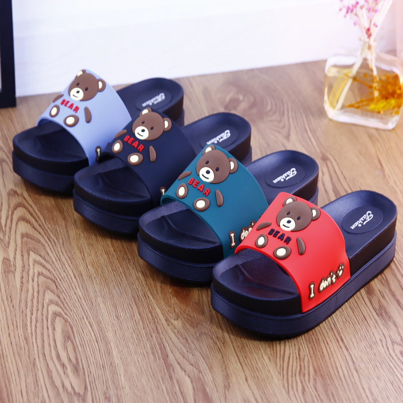 2021 Summer New Thick Slippers Outer Wear Cute Bear Casual Sandals and Slippers Home Bathroom Bathing Sandals for Women 2021 Summer New Thick Slippers Outer Wear Cute Bear Casual Sandals and Slippers Home Bathroom Bathing Sandals for Women