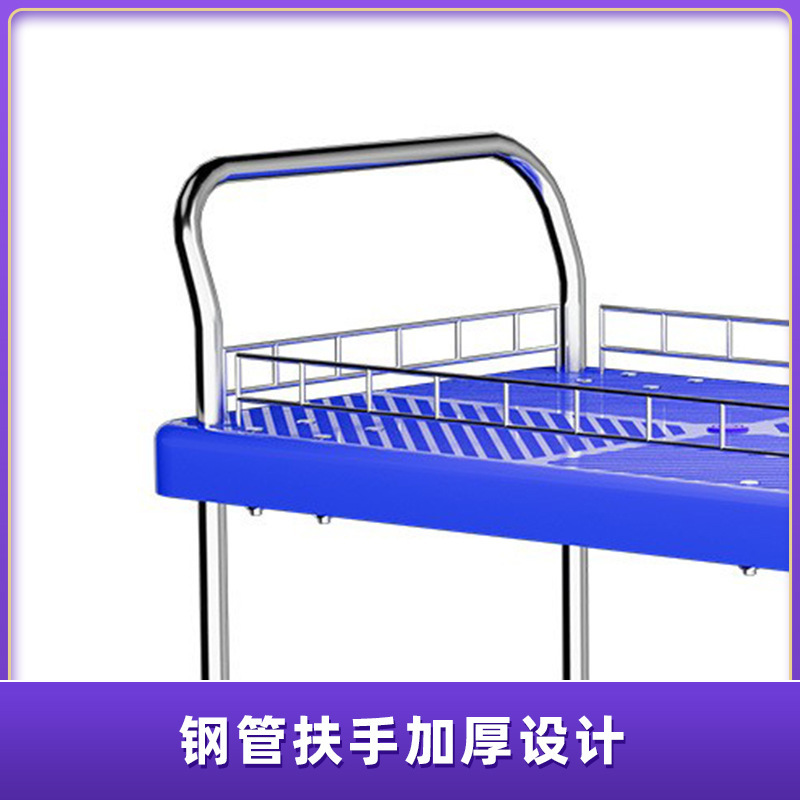 手押し車二重多層カートプラスチック静音露店荷物静音輪回転車工具車運搬車|undefined