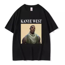 有趣的 Kanye West Meme T男女说唱嘻哈人物复古短袖 T恤厂家直供