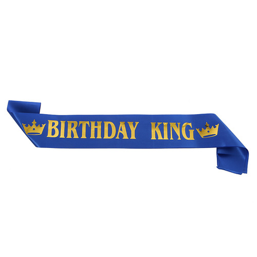 Men's Birthday Ceremony Belt Men's Birthday KING Bronzing Belt Birthday Party Shoulder Strap Decoration