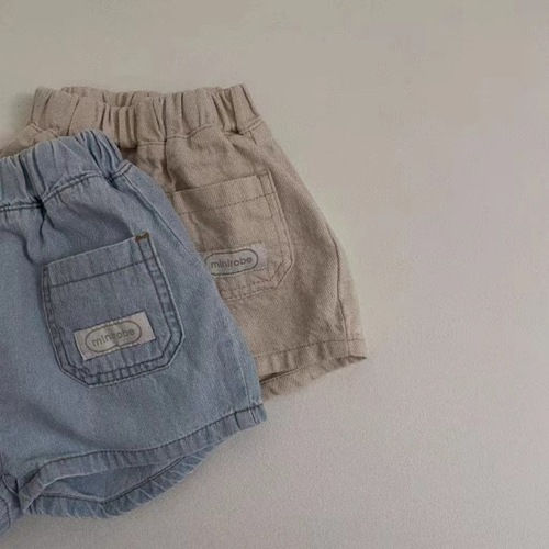 ins children's clothing infant Korean children's letters summer cotton thin jeans retro shorts toddlers baby trendy style